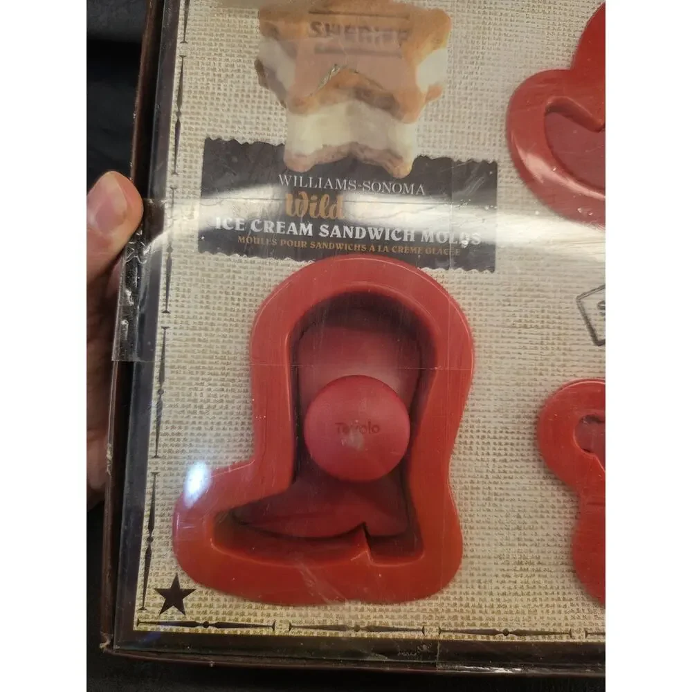 Williams-Sonoma Wild West Ice Cream Sandwich Molds Set 3 Tovolo Cowboy Hat Boots